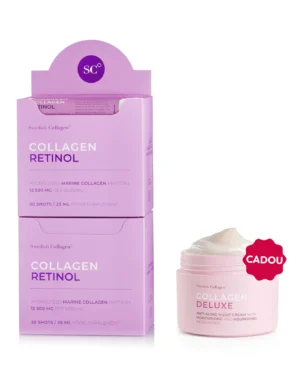 Flash retinol in&out - 2 cutii × colagen retinol 20 fiole + cadou cremă de noapte retinol