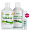 Flash Vitamine pentru Toți - 2 sticle × Ginger Ultra+ Multivitamine + Cadou Spray Imunitate Copii