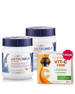 Pachet Colagen + Vitamina C - 2 cutii × Artrohelp Marine + Cadou Vitamina C Lipozomală 1000 mg