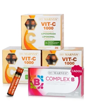 Pachet Energie Zilnică - 3 cutii × Vitamina C Lipozomală 1000 mg + Cadou Complex B