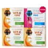 Pachet Fier & Vitamina C - 3 cutii × Vitamina C Lipozomală 1000 mg + Cadou Ferrobine Max