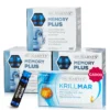 Pachet Memorie & Concentrare - 3 cutii × Memory Plus Fiole (Ginkgo + Fosfatidilserină) + Cadou Krillmar Omega 3