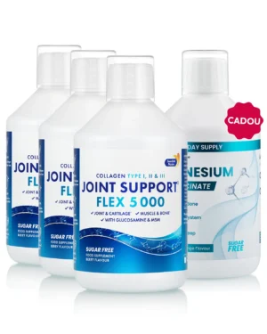 Pachet Mobilitate – 3 sticle × Joint Support Flex + Cadou Magneziu Essentials 500 ml