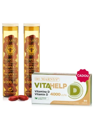 Pachet Scut de Iarnă - 2 cutii × Propolis 1000 mg + Echinacea + Cadou Vitamina D 4000 UI
