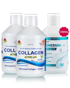 Pachet Sport & Recuperare - 2 sticle × Colagen Active Life + Cadou Magneziu Essentials 500 ml